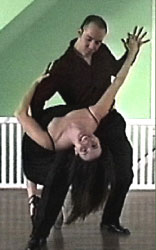 Adrian Campos and Rebecca Growhowski in a Salsa dip!